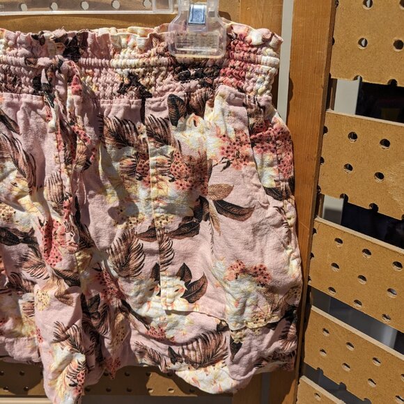 Time And Tru Tropical Floral Drawstring Shorts Sz S (4-6) - Picture 4 of 7